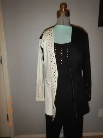 Dina Bar-El for High Tech 3 piece, stirrup pants, tank to & jacket