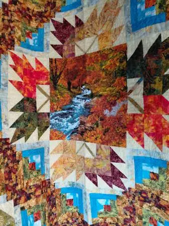 Handmade Appraised Quilt Titled Sea and Sky in CNY