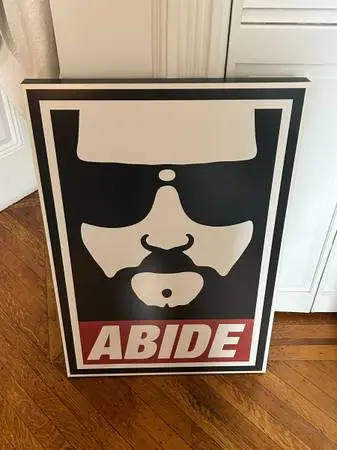 Framed Big Lebowski ABIDE Poster