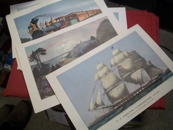 Framing Prints from Currier & Ives Calanders, Full Year