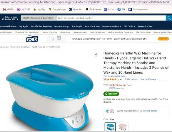 New Homedics Paraffin Hand/Foot Bath