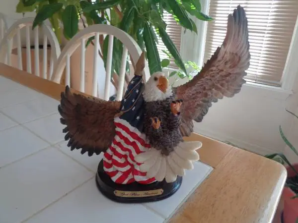 God Bless America Eagle Sculpture