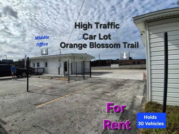 Prime Orlando Car Lot Zoned C-3 on Dual Frontages For Rent
