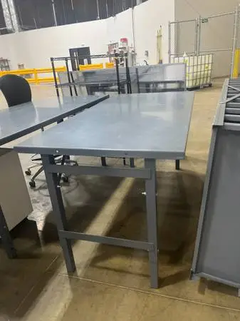 Two metal work bench