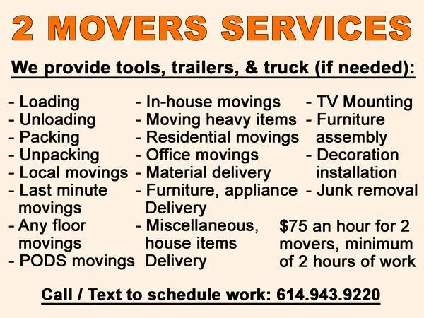✅ 2 MOVERS SERVICES