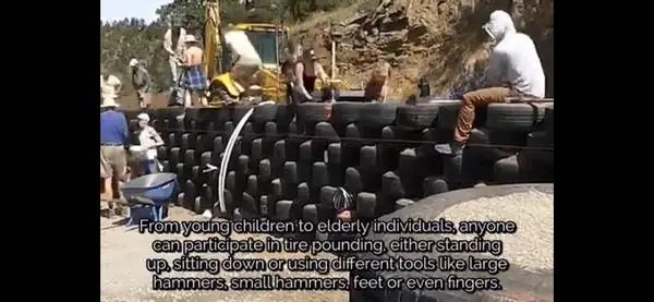 used Tires for retaining walls
