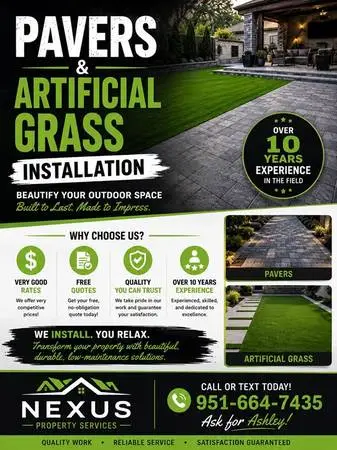 ✅PAVERS & ARTIFICIAL GRASS INSTALLATION 100% – FREE ESTIMATES!