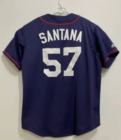 Vintage #57 Minnesota Twins Johan Santana Majestic MLB Baseball Jersey
