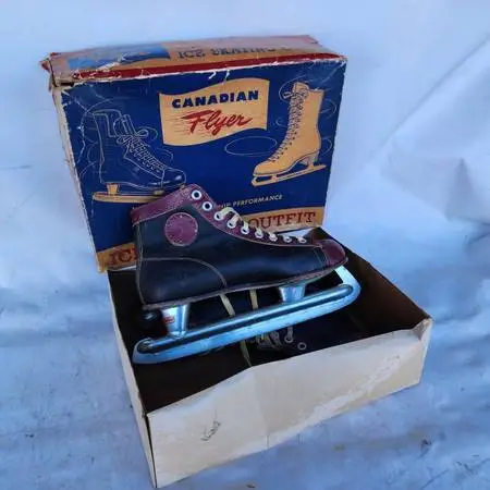 vintage mens canadian flyer figure ice skates size 10 union hardware