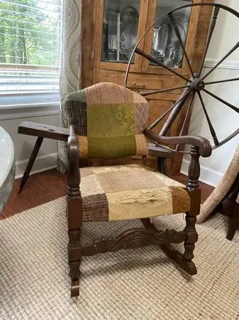 Rocking Chair/Corner Hutch/Spinning Wheel
