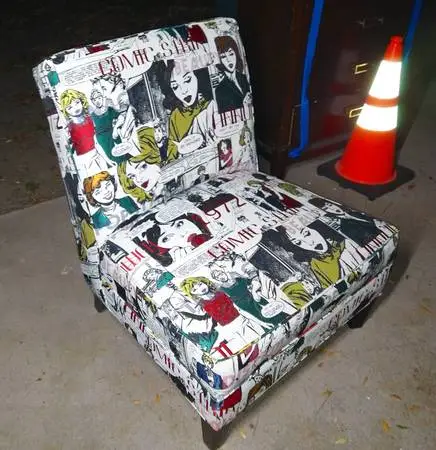 Comic Themed Chair, And Other Quality Decorator Armless Chairs