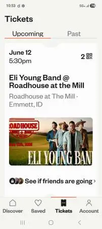 2 tickets Eli Young Band