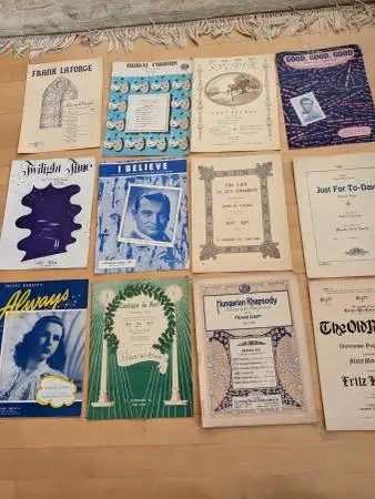 QTY 42 VINTAGE SHEET MUSIC FOR PIANO