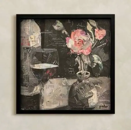 Framed Collage - Wall Art - Bar Art - Wine