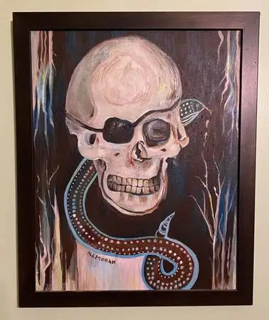 Skull and Snake Painting