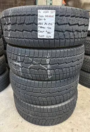 Set of 16 Toyo Observe Tires 265/70R16