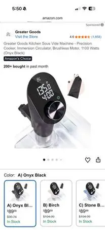 Greater goods, kitchen, sous vide machine. received as a gift and never used.