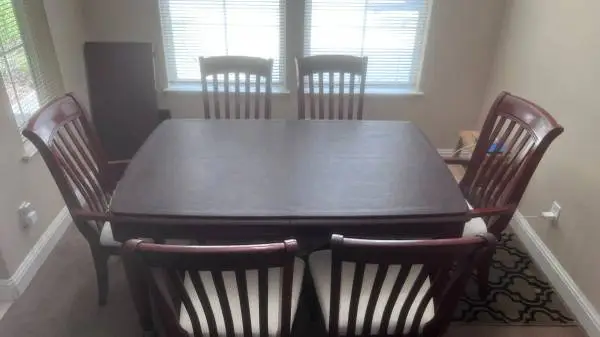 MOVING SALE - Mahogany Dining Room Set w/ six chairs