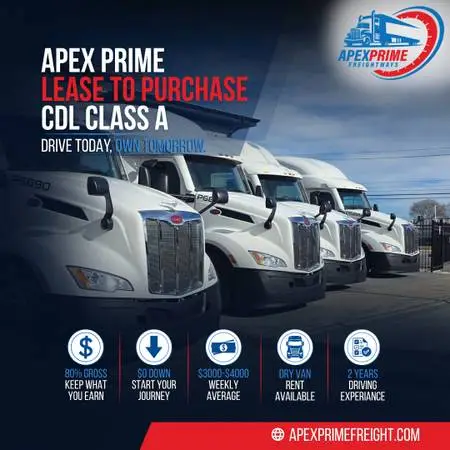 Lease Purchase CDL - A - Apex Prime Freightways