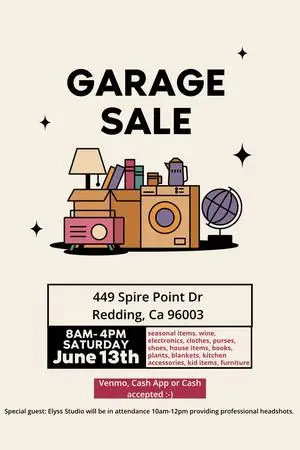 Tomorrow big garage sale in the vistas