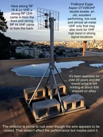ProBrand Eagle Aspen DTV2BUHF  2-Bowtie UHF TV Antenna, Maybe High VHF