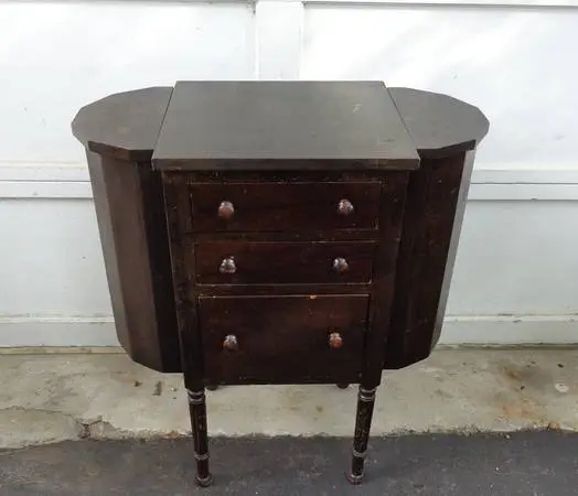 Vintage 1940s Martha Washington Mahogany Sewing Cabinet