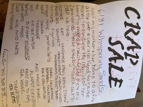 Grand crap sale