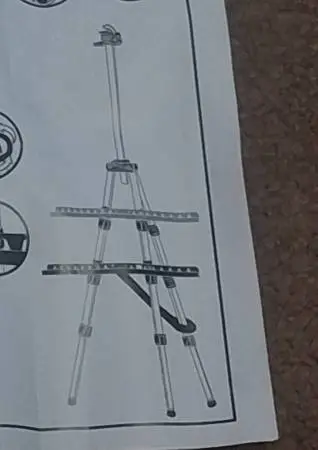 Easel. Artist Adjustable Lightweight Metal Field Easel