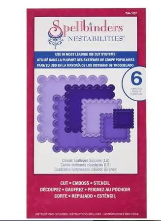 Spellbinders Nestabilities scalloped Square Large