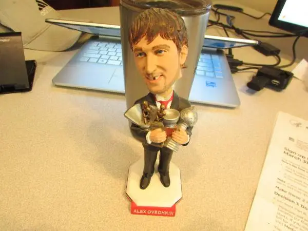Alex Ovechkin Bobble Head Doll With Trophies
