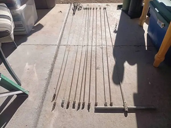 Auger drill ? Not sure take a look .12 peices at 8foot each with heads