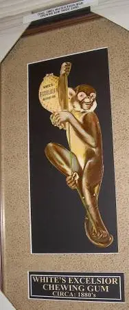 1880s Whites Chewing Gum Die Cut Sign