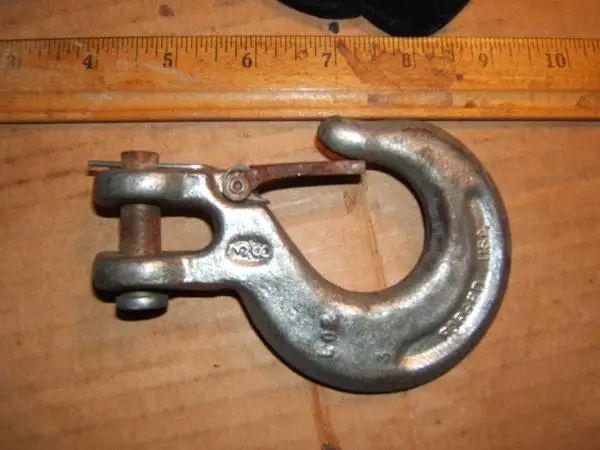 Galvanized Clevis Slip Hook with Safety Latch  3/8