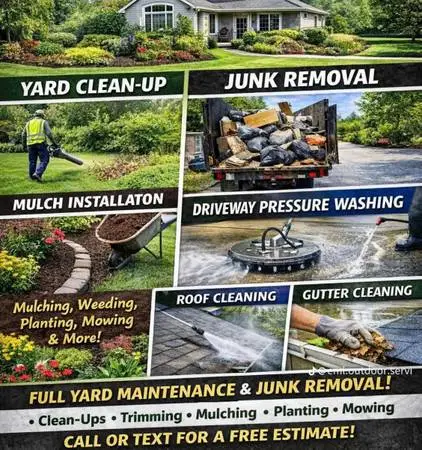 Yard maintenace clean up