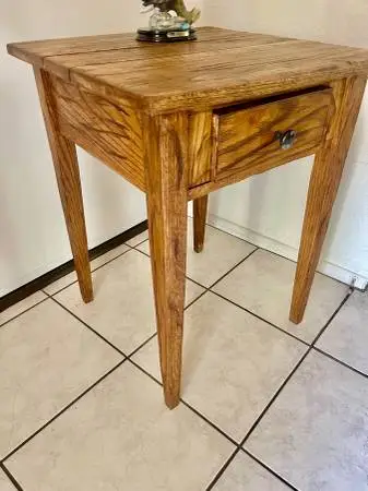 Table Side Accent Night Stand Solid Oak Colonial style vintage