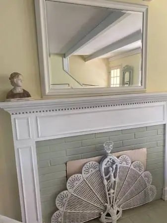 Large white mirror