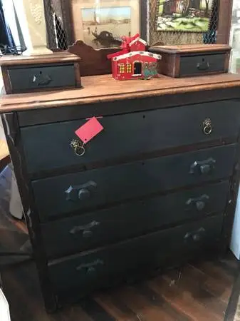 Sale Antique Wood Dresser with Hanky Boxes