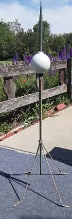 Antique Lighting Rod with Glass Globe