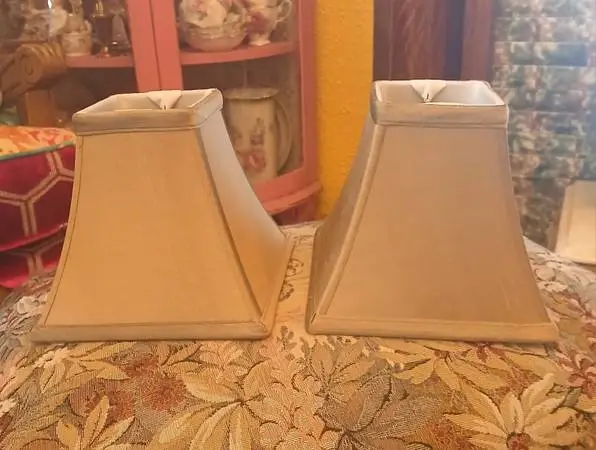 3 Different PAIRS 4 1/4 TALL Chandelier Shades. Pretty! Like new!