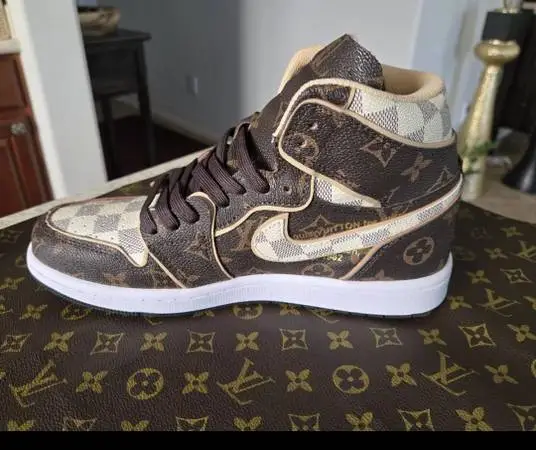 High top Jordans custom mids. Other sizes available.