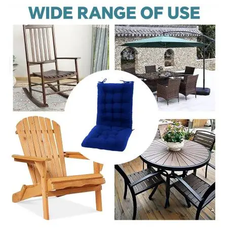 NEW 2 navy blue Chair Cushions Chaise Lounge Adirondack