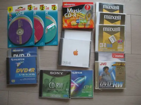 New blank cds and DVDs