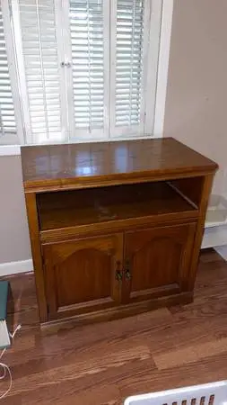 Oak TV/Printer Stand with Storage