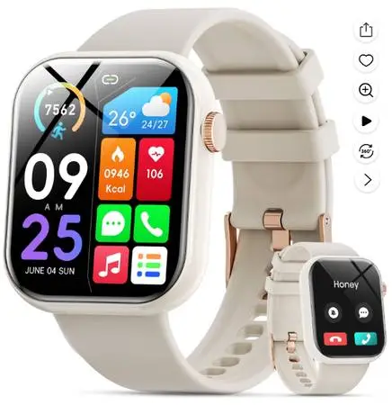 New in box Apple iOS Smart Watch White with gold buckle Free shipping