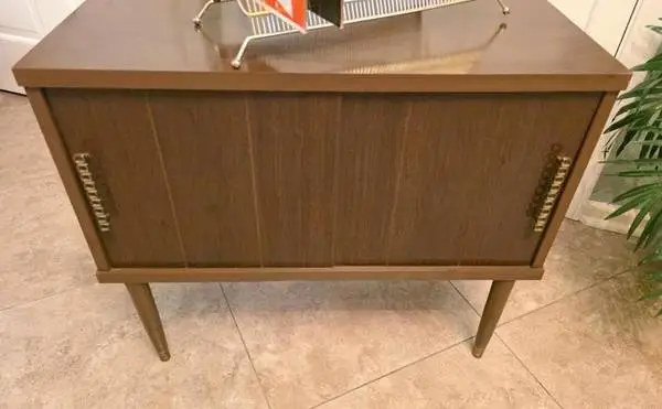 ►Mid Century Modern Record Album Storage Cabinet from the 1960s
