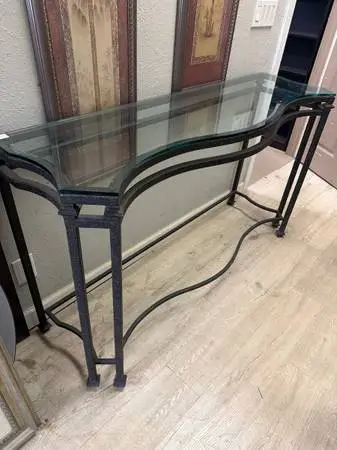 Nice Glass Top Entry Table