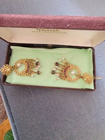 Italian… 18k gold earrings Sophia Lauren., gold drop earrings