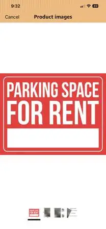 Parking space available