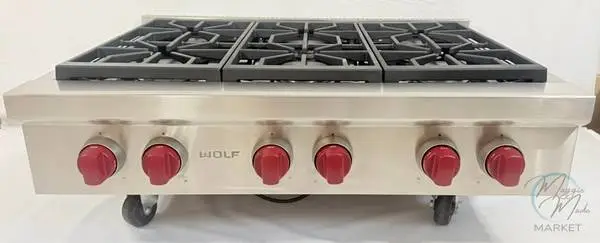 36  Wolf Stainless Rangetop, 6