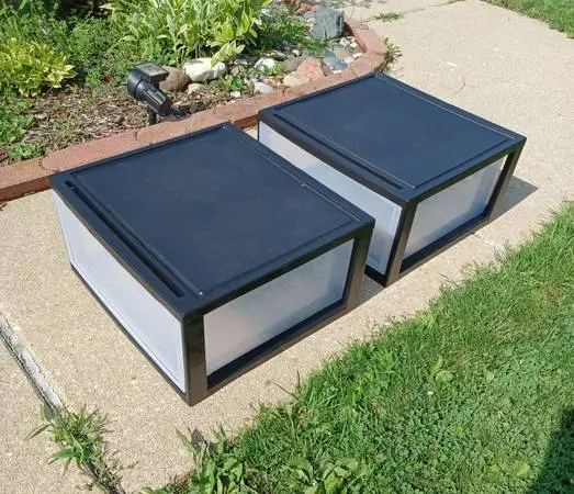 2- New Compact Stackable Plastic Drawer Unit